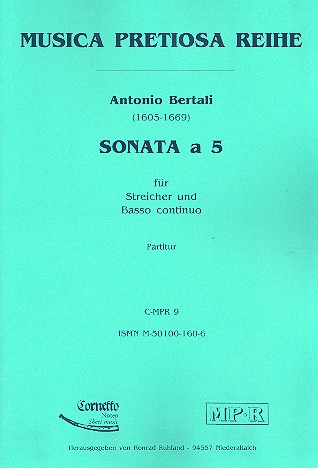 Sonata a 5 für Streicher und Bc&nbsp;&nbsp;Partitur und Stimmen&nbsp;&nbsp;