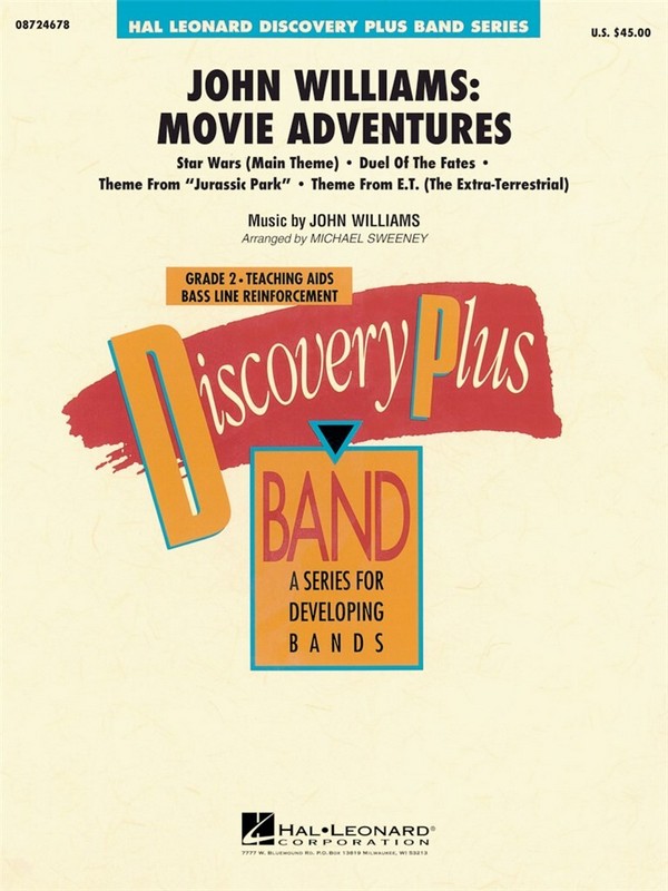 John Williams - Movie Adventures:&nbsp;&nbsp;for concert band&nbsp;&nbsp;score and parts