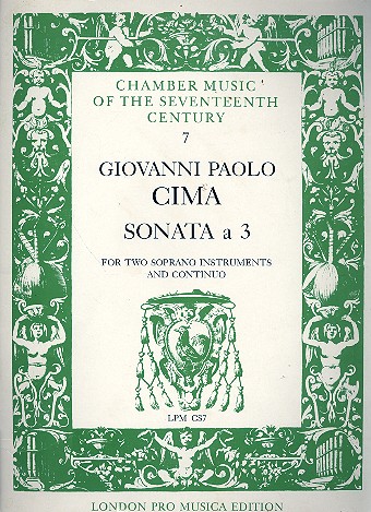 Sonata a 3   for 2 soprano instruments and Bc  score and parts