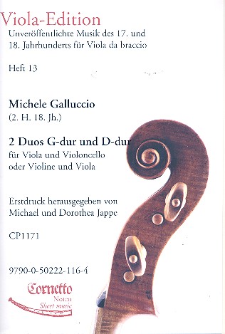 2 Duos G-Dur und D-Dur für  Viola und Violoncello oder Violine  und Viola, Partitur und Stimmen