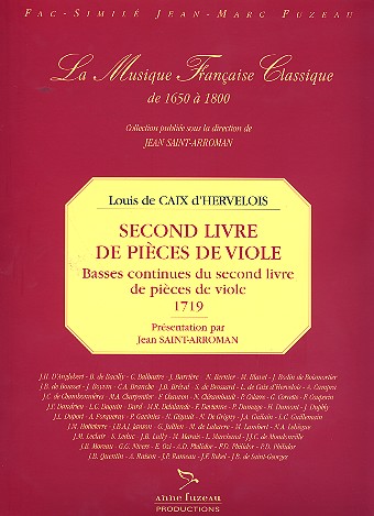 Livre no.2 de pièces de viole basse continue  facsimile  