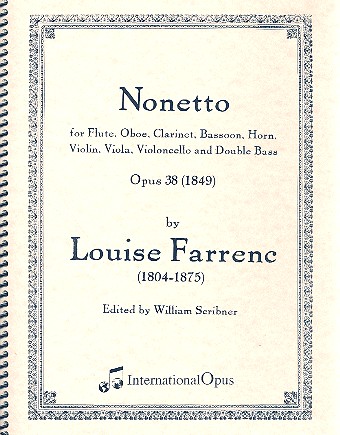 Nonetto in e flat Major op.38  for flute, oboe, clarinet, bassoon, horn string trio, double bass  score and parts