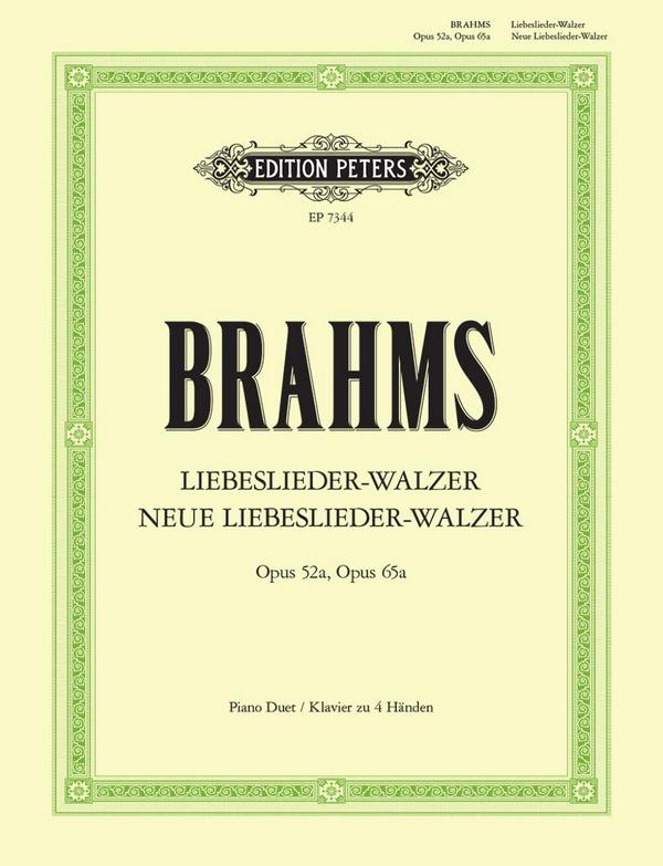 Liebeslieder-Walzer op.52a  und  Neue Liebeslieder-Walzer op.65a&nbsp;&nbsp;für Klavier zu 4 Händen&nbsp;&nbsp;Spielpartitur