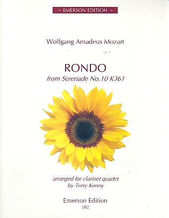 Rondo from Serenade no.10 KV361&nbsp;&nbsp;for 4 clarinets&nbsp;&nbsp;score and parts