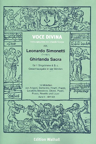 Leonardo Simonetti - Ghirlanda sacra Band 2&nbsp;&nbsp;für Gesang und Bc&nbsp;&nbsp;2 Partituren (Bc nicht ausgesetzt)