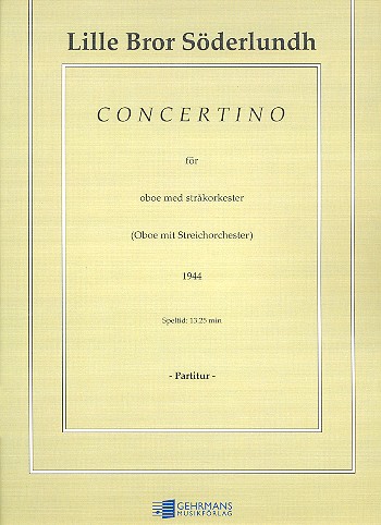 Concertino for oboe and string orchestra  score  