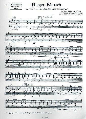 Fliegermarsch . für Akkordeonorchester&nbsp;&nbsp;Akkordeon 4&nbsp;&nbsp;
