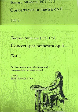 Concerti op.5 für Tasteninstrument  (in 2 Bänden)  