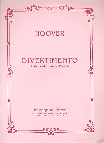 Divertimento&nbsp;&nbsp;for flute, violin, viola and cello&nbsp;&nbsp;score and parts