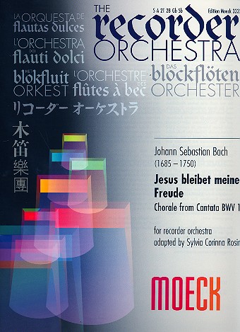 Jesus bleibet meine Freude BWV147  für Blockflöten-Ensemble  Partitur und Stimmen