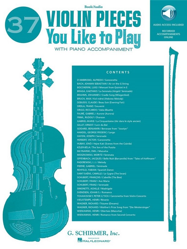 37 Violin Pieces You like to play (+CD)  for violin and piano  