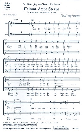 Heimat deine Sterne für Männerchor  Chorpartitur  