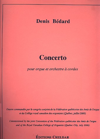 Concerto pour orgue et orchestre  à cordes  partition
