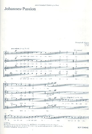 Johannespassion op.145 für gem Chor  a cappella  Partitur