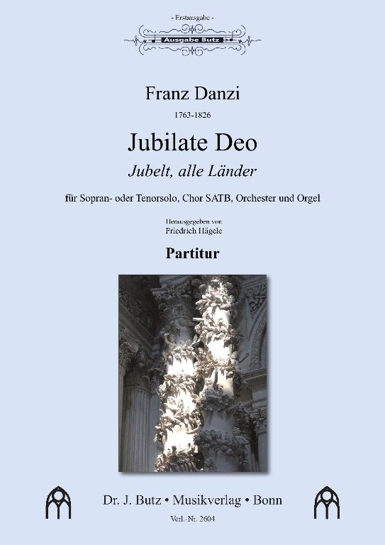 Jubilate Deo für Sopran (Tenor), gem Chor,  Orchester und Orgel  Partitur