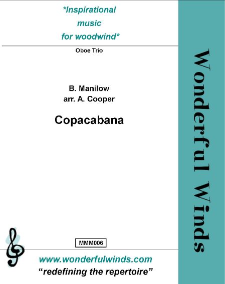 Copacabana für 2 Oboen und  Englischhorn  Partitur und Stimmen
