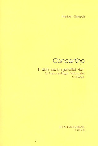 Concertino für Posaune (Fagott/Violoncello)  und Orgel  