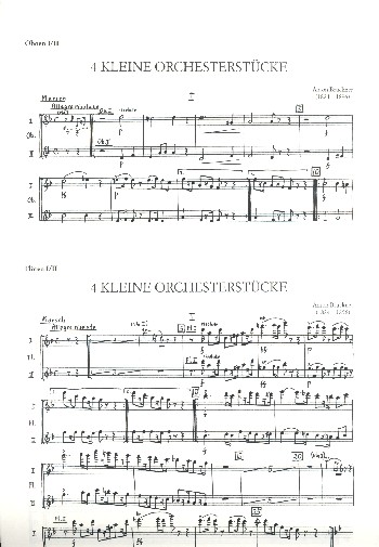 4 kleine Orchesterstücke  für Orchester  Harmoniestimmen
