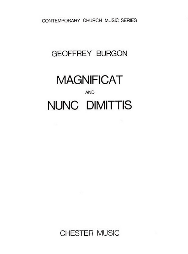 Magnificat and Nunc dimittis for soloists&nbsp;&nbsp;(female chorus) and instruments&nbsp;&nbsp;organ score,  archive copy