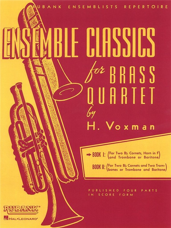 Ensemble Classics vol.1   for 2 cornets, horn in F and trombone (baritone)  score