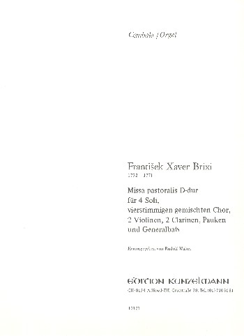 Missa pastoralis D-Dur  für Soli, gem Chor und Orchester  Orgel/Cembalo