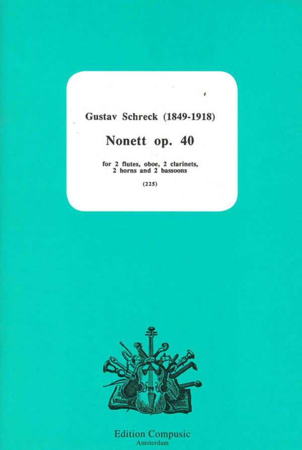 Nonett op.40 für 2 Flöten, Oboe, 2 Klarinetten,  2 Hörner und 2 Fagotte  Partitur und Stimmen