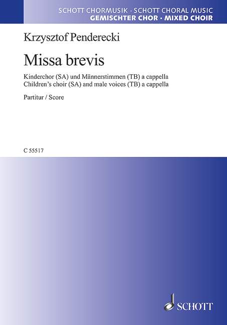Missa brevis  für gemischten Chor (SATB)  Chorpartitur