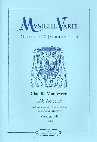 Ab aeterno für Bass und Bc  2 Partituren und Bc-Stimme (Bc nicht ausgesetzt)  