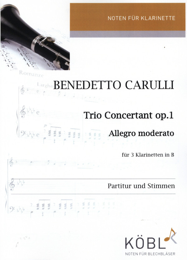 Trio concertant op.1 für 3 Klarinetten&nbsp;&nbsp;&nbsp;&nbsp;