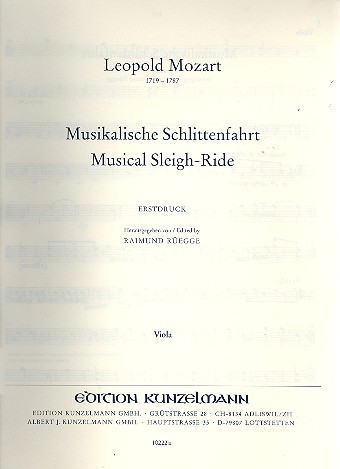 Musikalische Schlittenfahrt  für Orchester  Viola