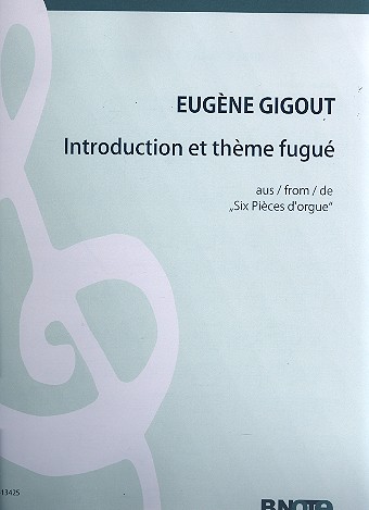 Introduction et thème fugué&nbsp;&nbsp;pour orgue&nbsp;&nbsp;