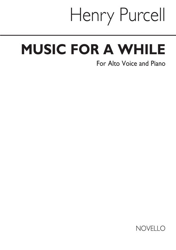 Music for a While for alto, bass and piano&nbsp;&nbsp;score,  archive copy&nbsp;&nbsp;