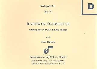 Hartwig-Quintette Band 3  für Bläser  Heft D 4. Stimme in B Violinschlüssel