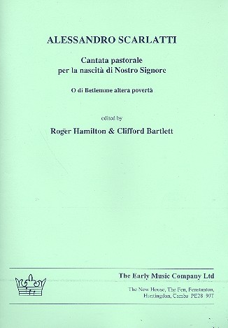 Cantata pastorale per la nascità di Nostro Signore  for soprano and strings  score