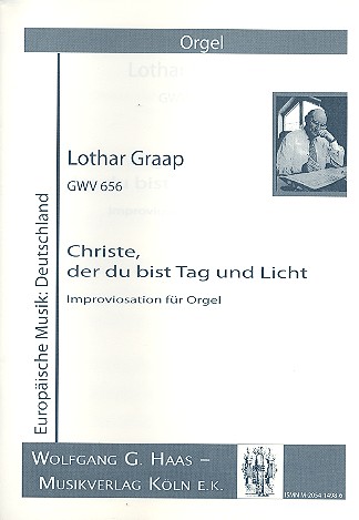 Christe der Du bist Tag und Licht&nbsp;&nbsp;für Orgel&nbsp;&nbsp;