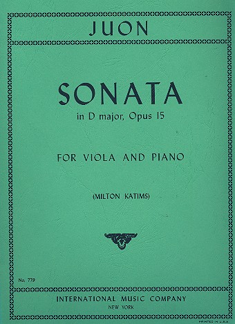 Sonata  for viola and piano  