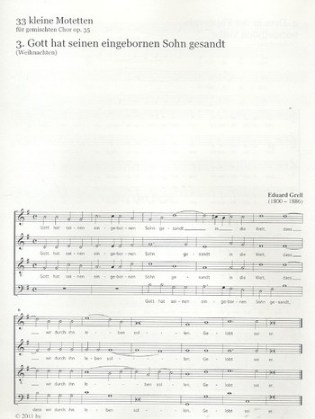 Gott hat seinen eingebornen Sohn gesandt  für gem Chor a cappella  
