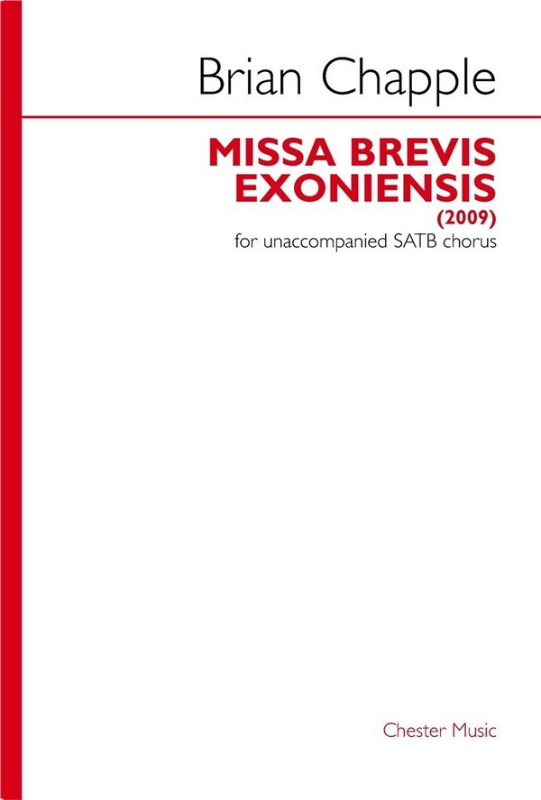 Missa brevis exoniensis for mixed chorus&nbsp;&nbsp;a cappella&nbsp;&nbsp;score