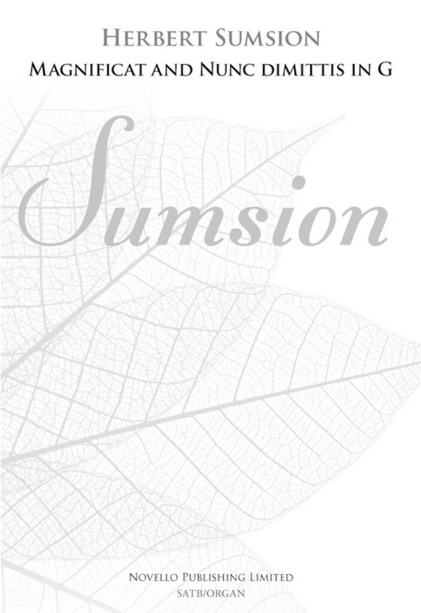 Magnificat and Nunc dimittis in G  for mixed chorus and organ  score