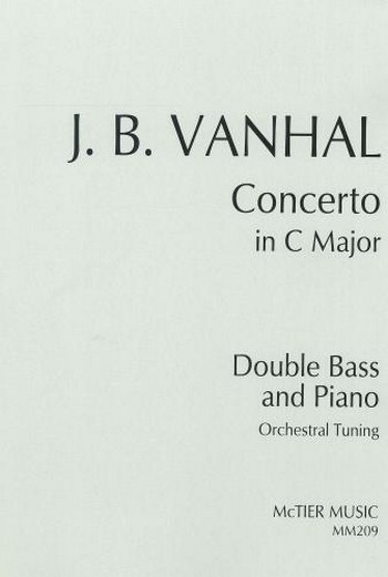 Concerto c major  for double bass and orchestra  for double bass (orchestra tuning) and piano