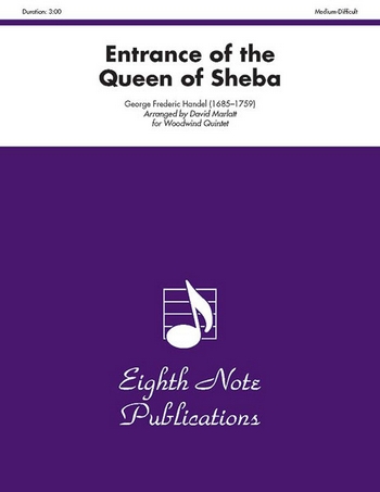 Entrance of the Queen of Sheba für Flöte,&nbsp;&nbsp;Oboe, Klarinette, Horn und Fagott&nbsp;&nbsp;Partitur und Stimmen