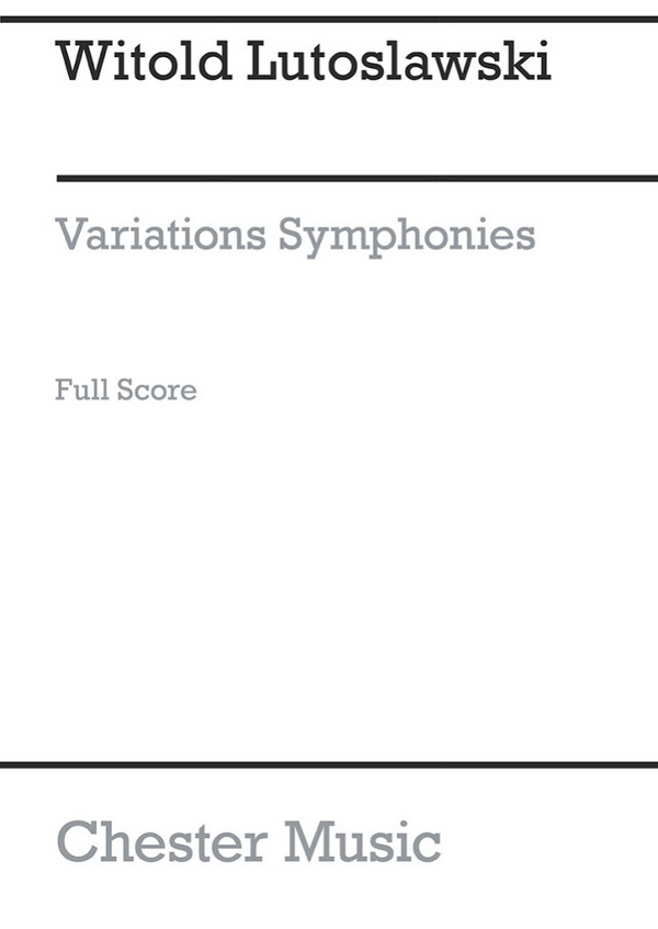 Symphonic Variations for orchestra&nbsp;&nbsp;score,  archive copy&nbsp;&nbsp;
