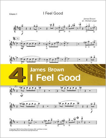 I feel good: für 4 Gitarren (Ensemble)  Gitarre 1  