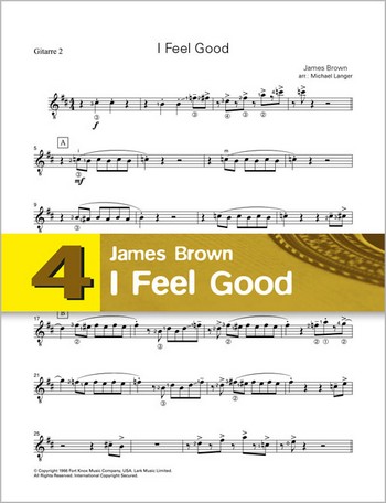 I feel good: für 4 Gitarren (Ensemble)  Gitarre 2  