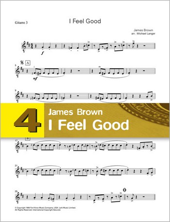 I feel good: für 4 Gitarren (Ensemble)  Gitarre 3  