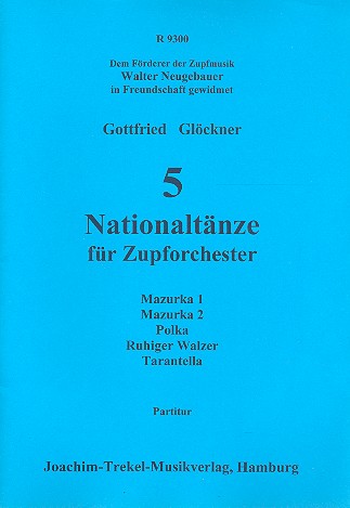5 Nationaltänze für Zupforchester  Partitur  