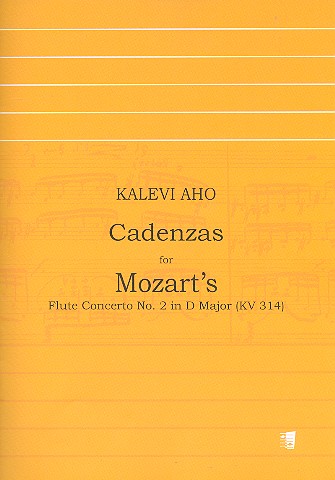 Cadenzas for the Flute Concerto in D Major  no.2 KV314 from Mozart for flute  