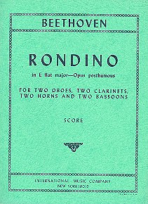 Rondino in E Flat Major op.posth.&nbsp;&nbsp;for 2 oboes, 2 clarinets, 2 horns and 2 bassoons&nbsp;&nbsp;study score