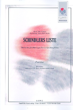 Schindlers Liste: für Akkordeonorchester  Partitur  