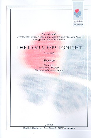 The Lion sleeps tonight: für Akkoreonorchester  Partitur  